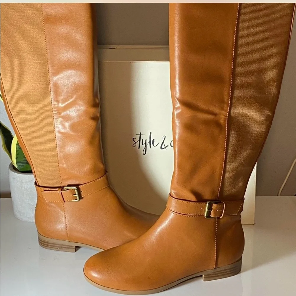 Style & Co. Brown‎ Knee-High Boots